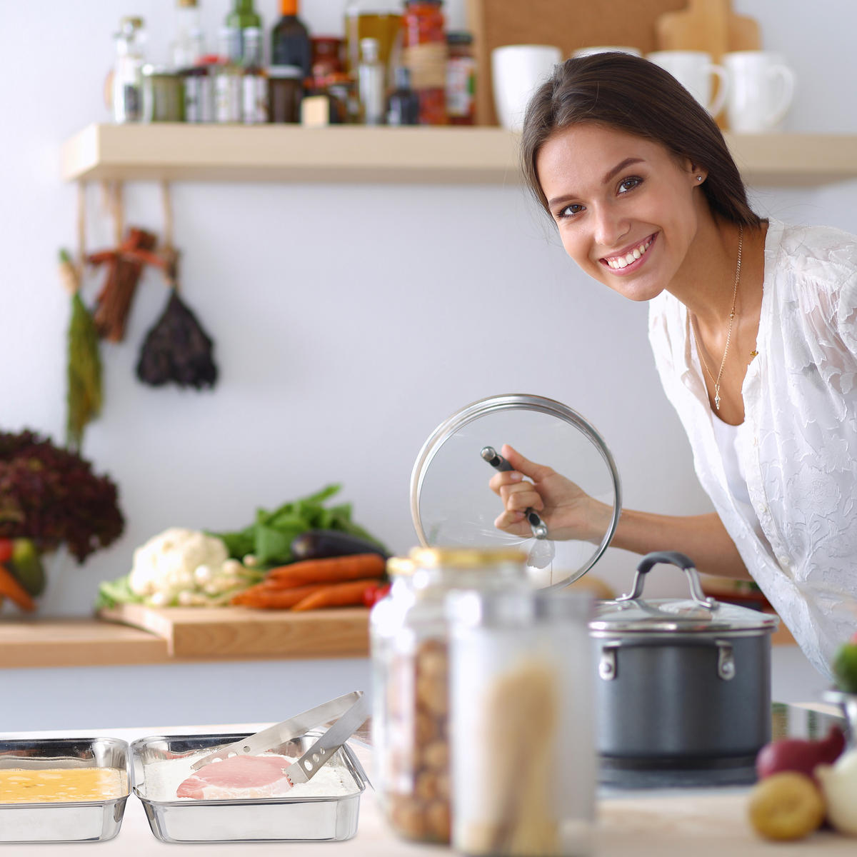 PANIERSTRASSE - Silberfarben, Metall (23/17/4cm) - Relaxdays