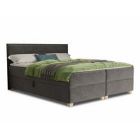 BOXBETT Fren - 180x200 - dunkelgrau (Kronos 22, Velvet) - Dunkelgrau/Beige, Holz/Holzwerkstoff (180/200cm) - Sofnet