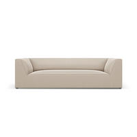 SOFA Ruby aus Samt beige 3 Sitzplätze - Beige, Textil (93/69/232cm) - Micadoni