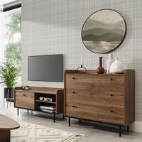 WOHNZIMMER-SET 2-TLG. Varedo-132 - Braun, Holzwerkstoff (205/90/45cm) - Lomado