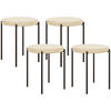 4ER-SET Esszimmerhocker Esszimmerstühle Küchenstuhl modern Polyester Metall Weiß - Weiß, Kunststoff (41.5/46/41.5cm) - HOMCOM