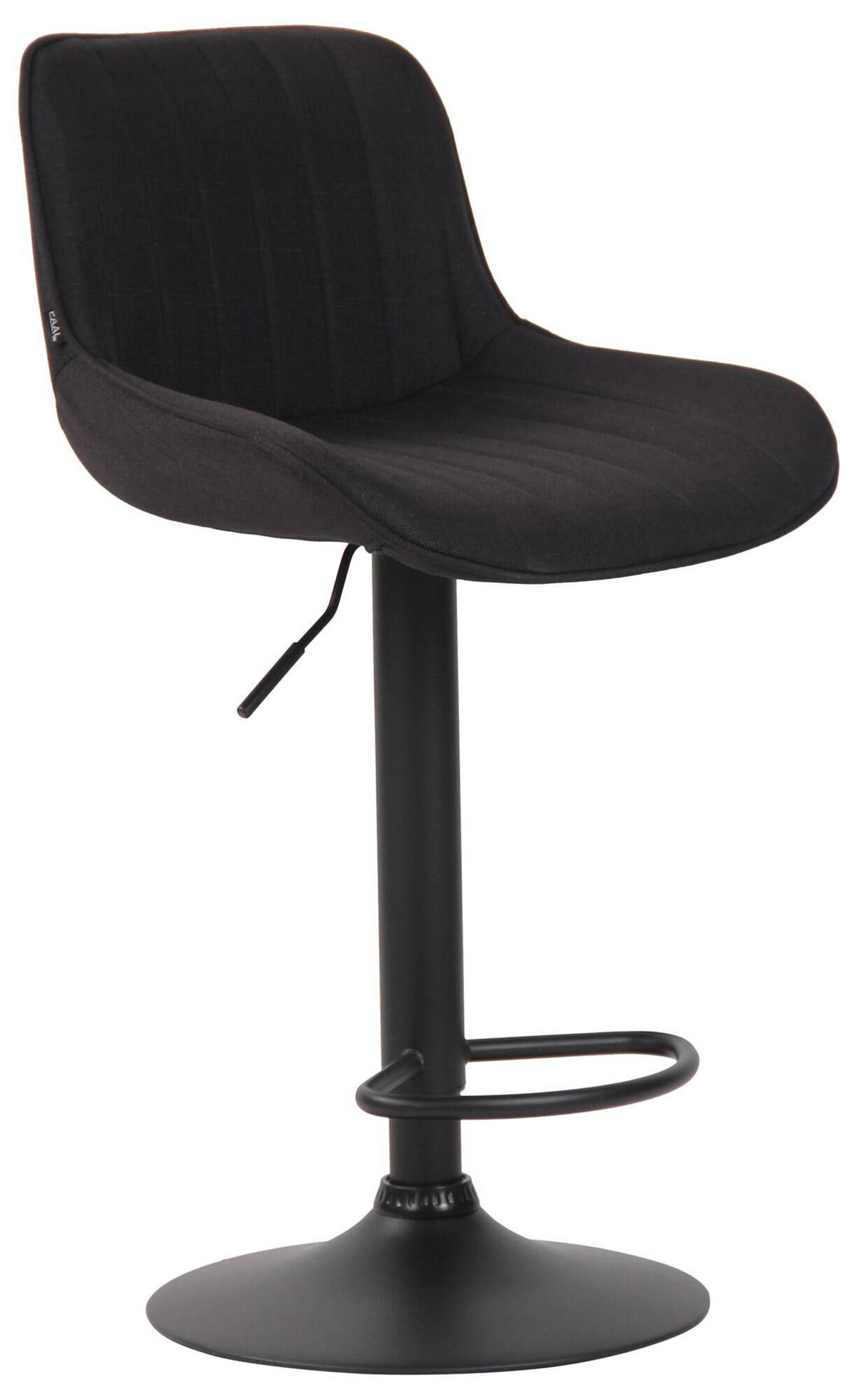 BARHOCKER 2er Set Lentos Stoff schwarz schwarz - Schwarz, Textil/Metall (50/108/50cm) - TPFLiving