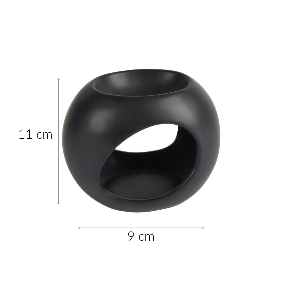 DUFTKAMIN Teelicht/Wachs 11/13 cm - Schwarz, Keramik (9/11/13cm) - Homea