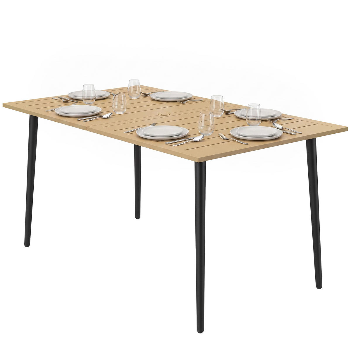 GARTENTISCH Braun 150.0/90.0/73.0cm - Braun, Metall (150/90/73cm)