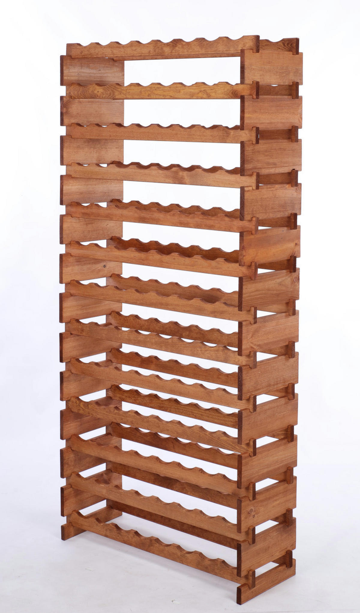WEINREGAL VINOTECA FLEX PRO HxBxT 177x84x28cm 104 Flaschen auf 13 Ebenen Braun geölt - Braun, Holz (84/177/28cm) - PROREGAL