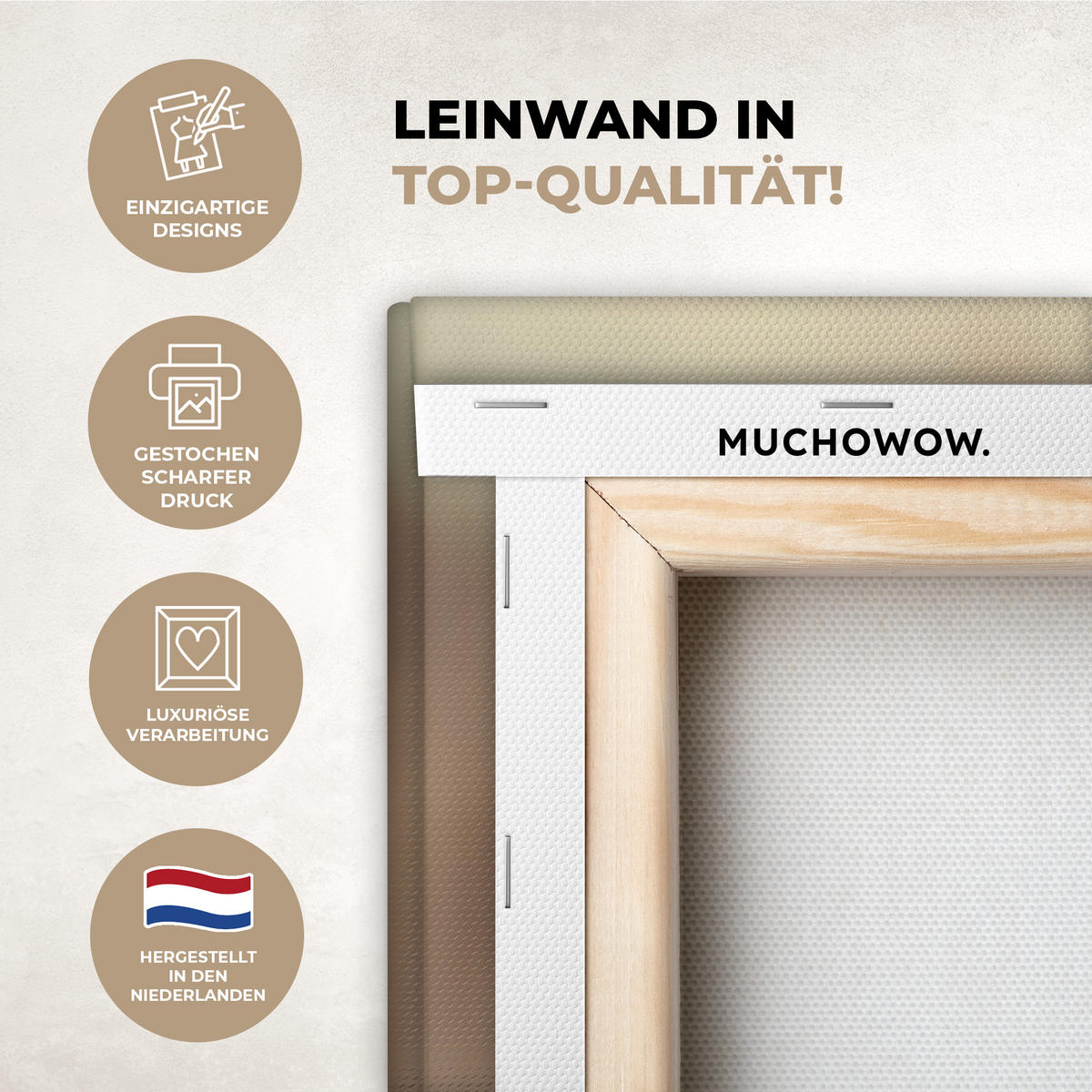 LEINWANDBILD Löwenzahn - Beige - Natur - Blume Deko Wohnzimmer 20x20 cm - Hellbraun, Textil (20/20cm) - MuchoWow