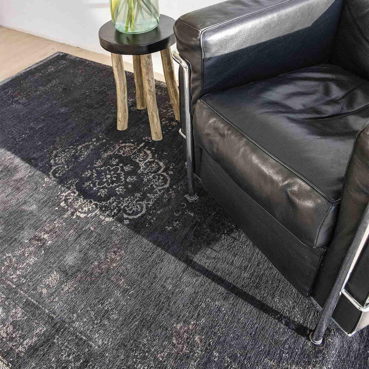 TEPPICH Mineral Black Fading World 170/240 cm - Schwarz, Textil (170/240cm) - Louis De Poortere