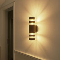WANDLEUCHTE Glas Bronze 2 flammig - Bronzefarben, Glas (6.5/22/6.5cm) - Globo Lighting