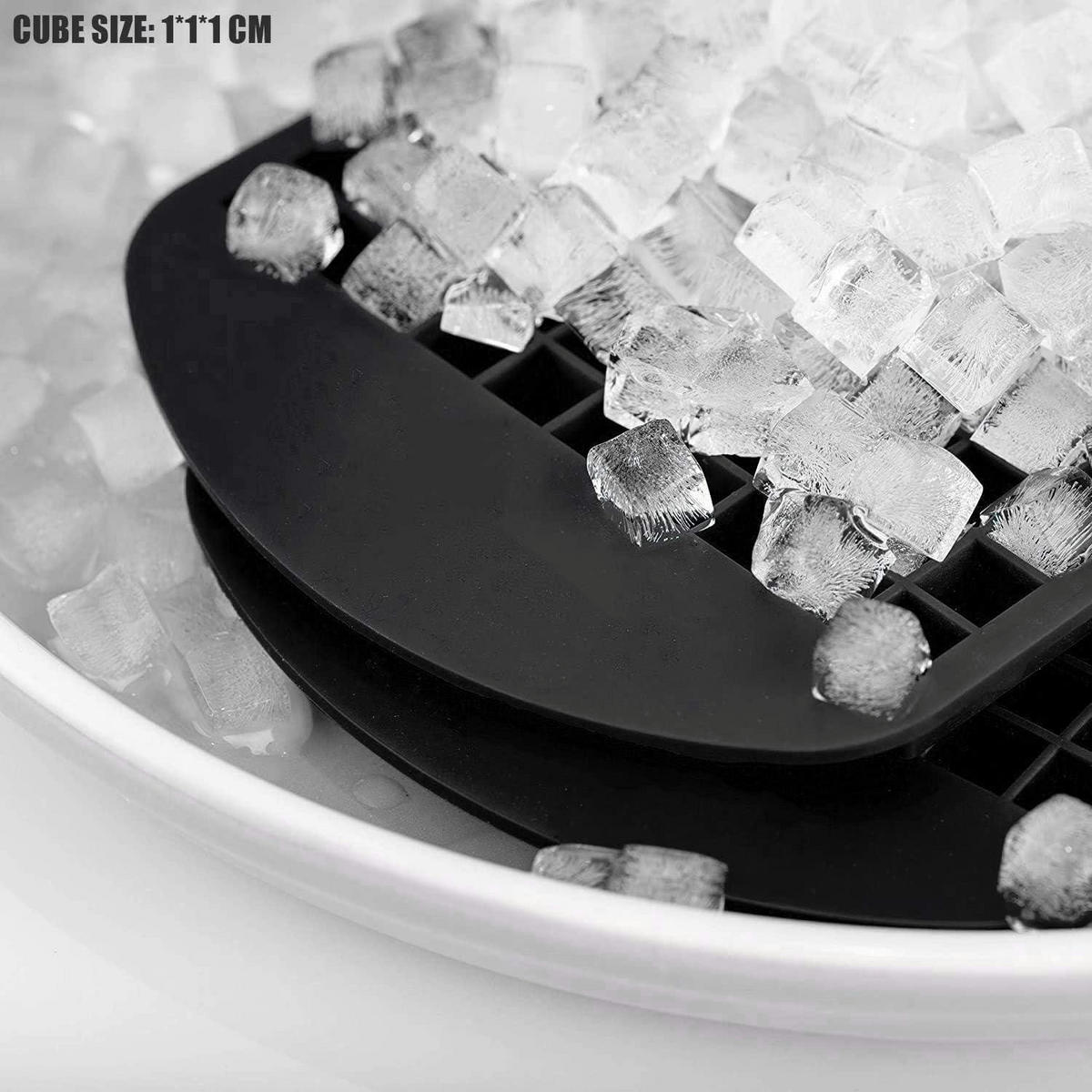 EISWÜRFELFORM Silikon 160 Eiswürfel Schwarz - Schwarz, Kunststoff (12/1/24cm)