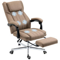 CHEFSESSEL DE-05219 Massagefunktion, neigbare Lehne & Fußstütze Braun - Braun, Metall (61/118/65cm) - ComfortXL