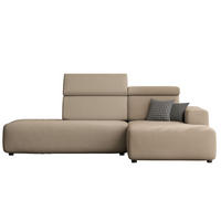 ECKSOFA RICO Rechts, Stoff Dunkelbeige - Beige, Textil (260/186cm) - Idohome