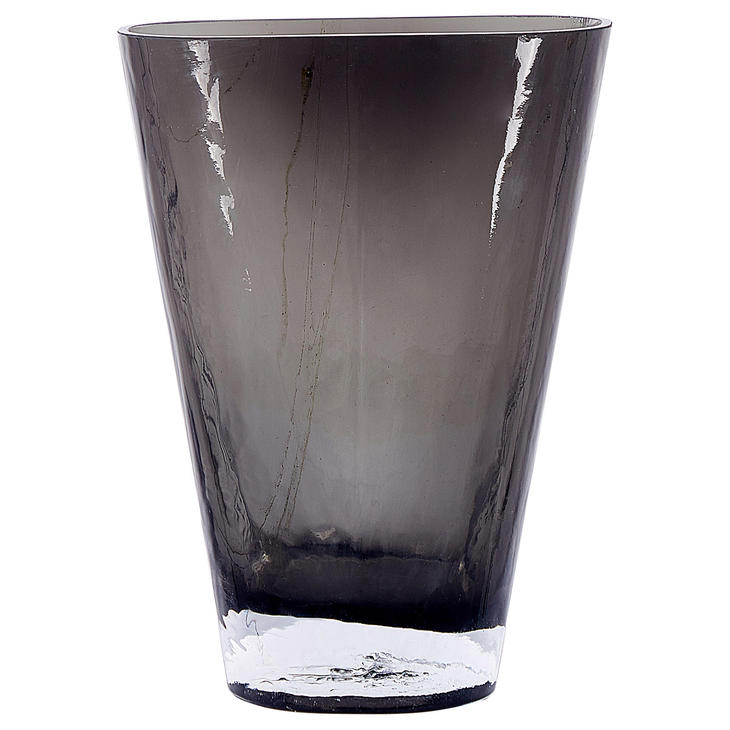BLUMENVASE Glas grau Mitata - Grau, Glas (20cm) - Beliani