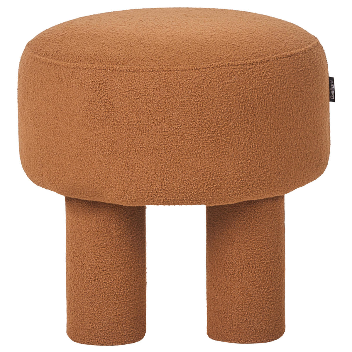 HOCKER Bouclé Orange Canby - Orange, Textil (43/38/43cm) - Beliani