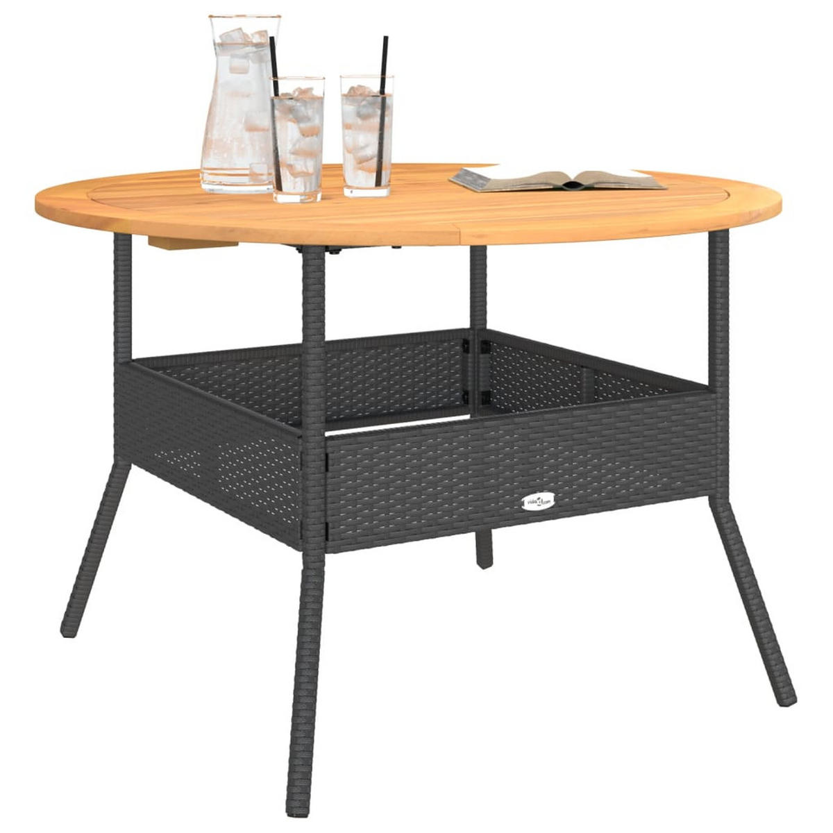 GARTENTISCH Finnsw 2/71/110 cm - Schwarz, Naturmaterialien (110/2/71cm) - ZMH