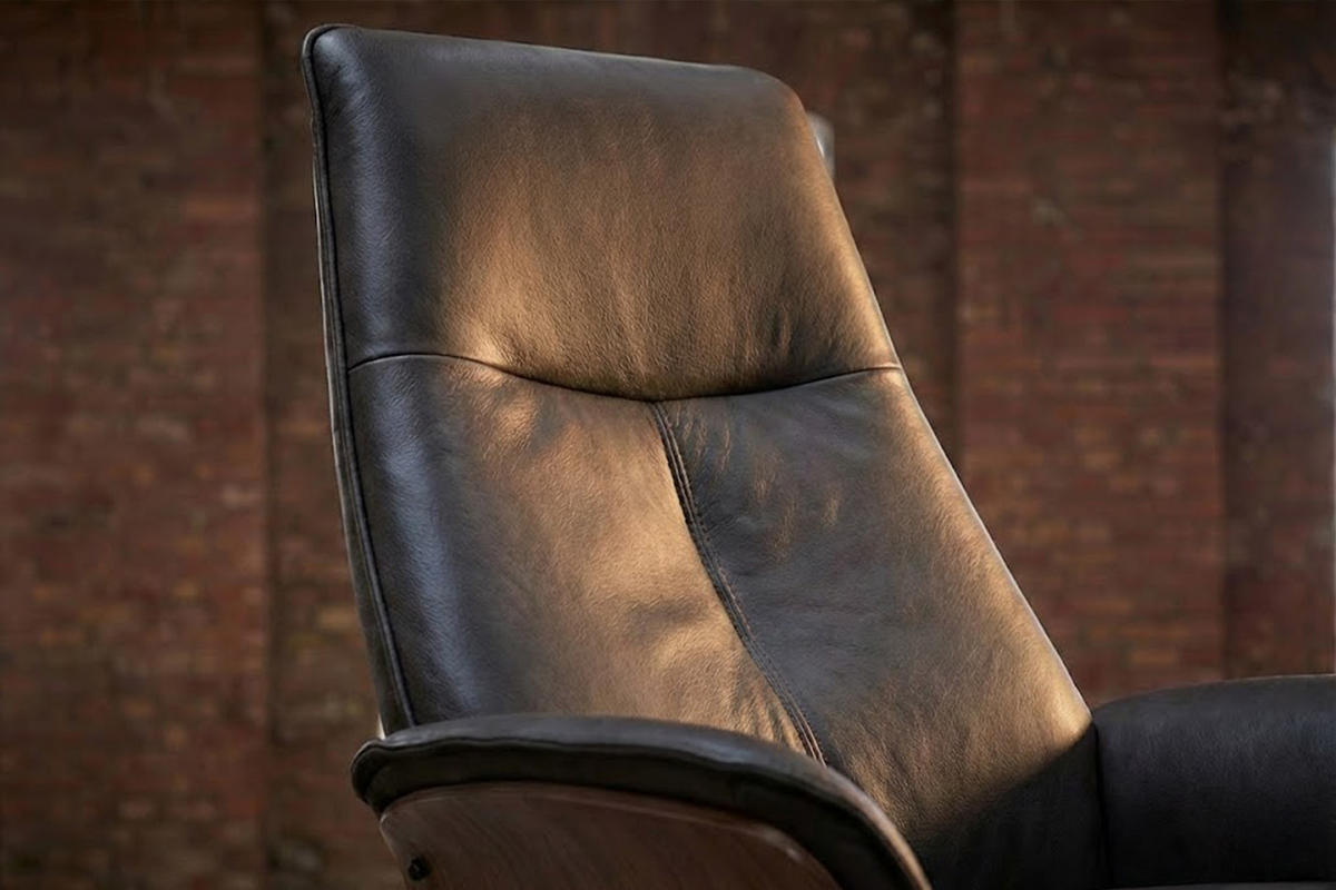 RELAXSESSEL FERREIRA Anthrazit Lederfaserstoff Relaxfunktion - Anthrazit/Schwarz, Leder/Metall (78/106/84cm) - KAWOLA