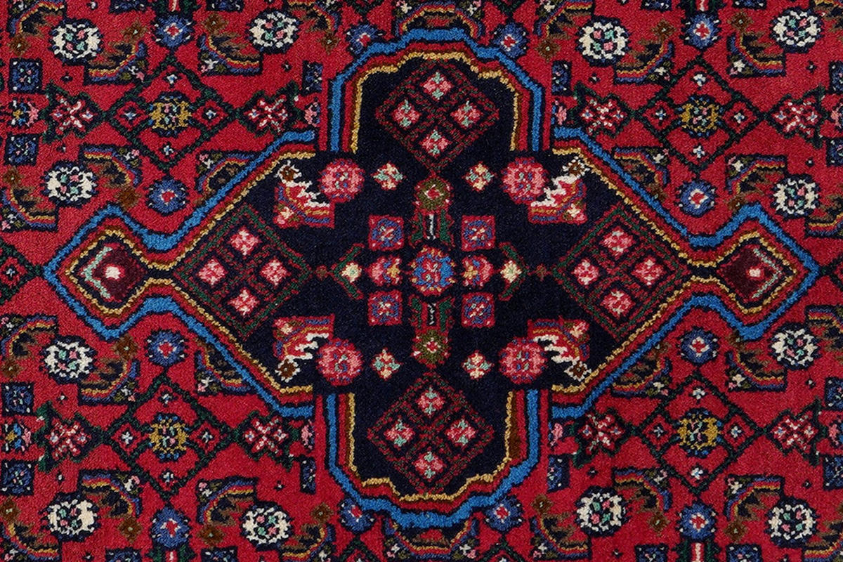 ORIENTTEPPICH handgeknüpft Assadabad Rot 163/113 cm Schurwolle - Rot, Textil (113/163cm) - Looma