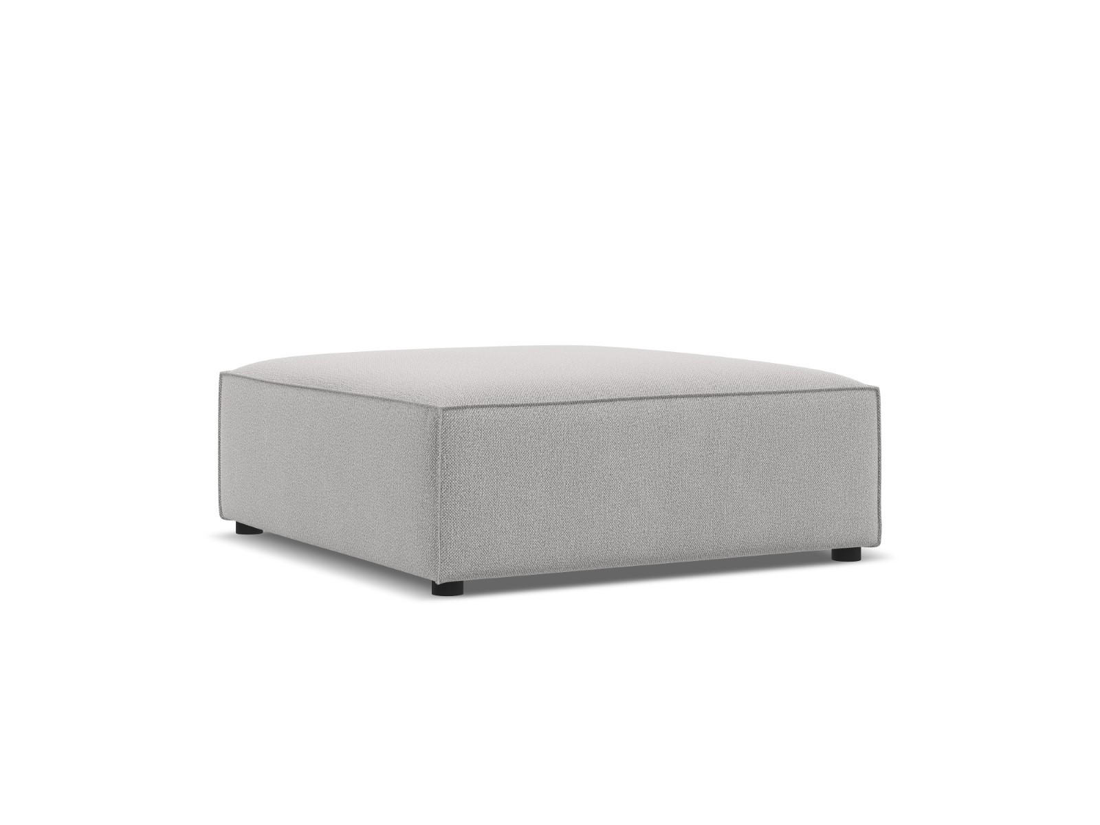 POUF Jodie aus strukturiertem Stoff hellgrau - Hellgrau, Textil (80/40/102cm) - Micadoni