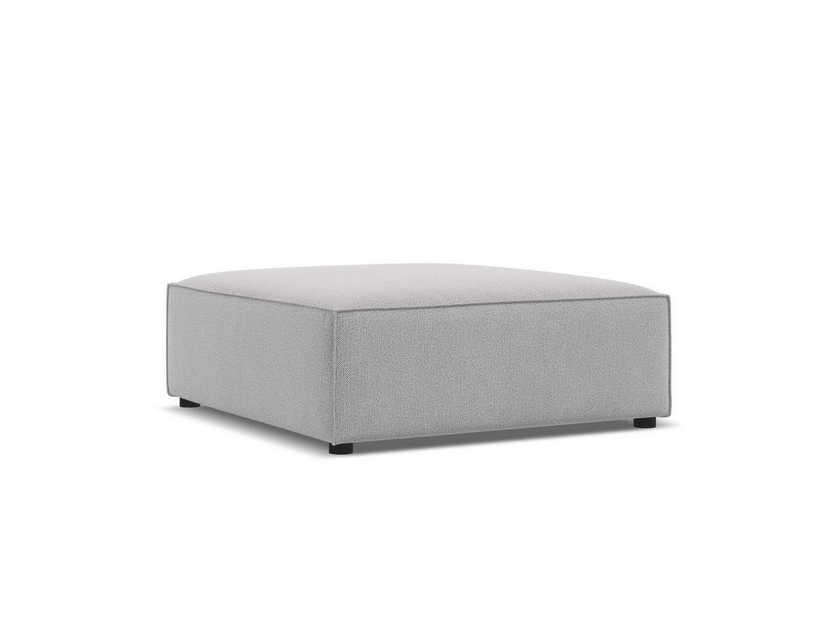 POUF Jodie aus strukturiertem Stoff hellgrau - Hellgrau, Textil (80/40/102cm) - Micadoni