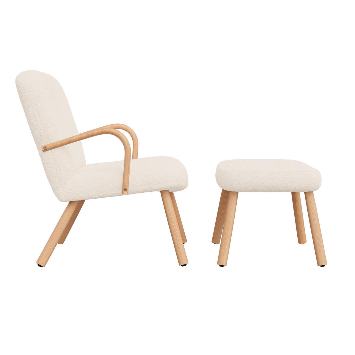 RELAXSESSEL, Weiß - Weiß, Holz (64/82/67cm)