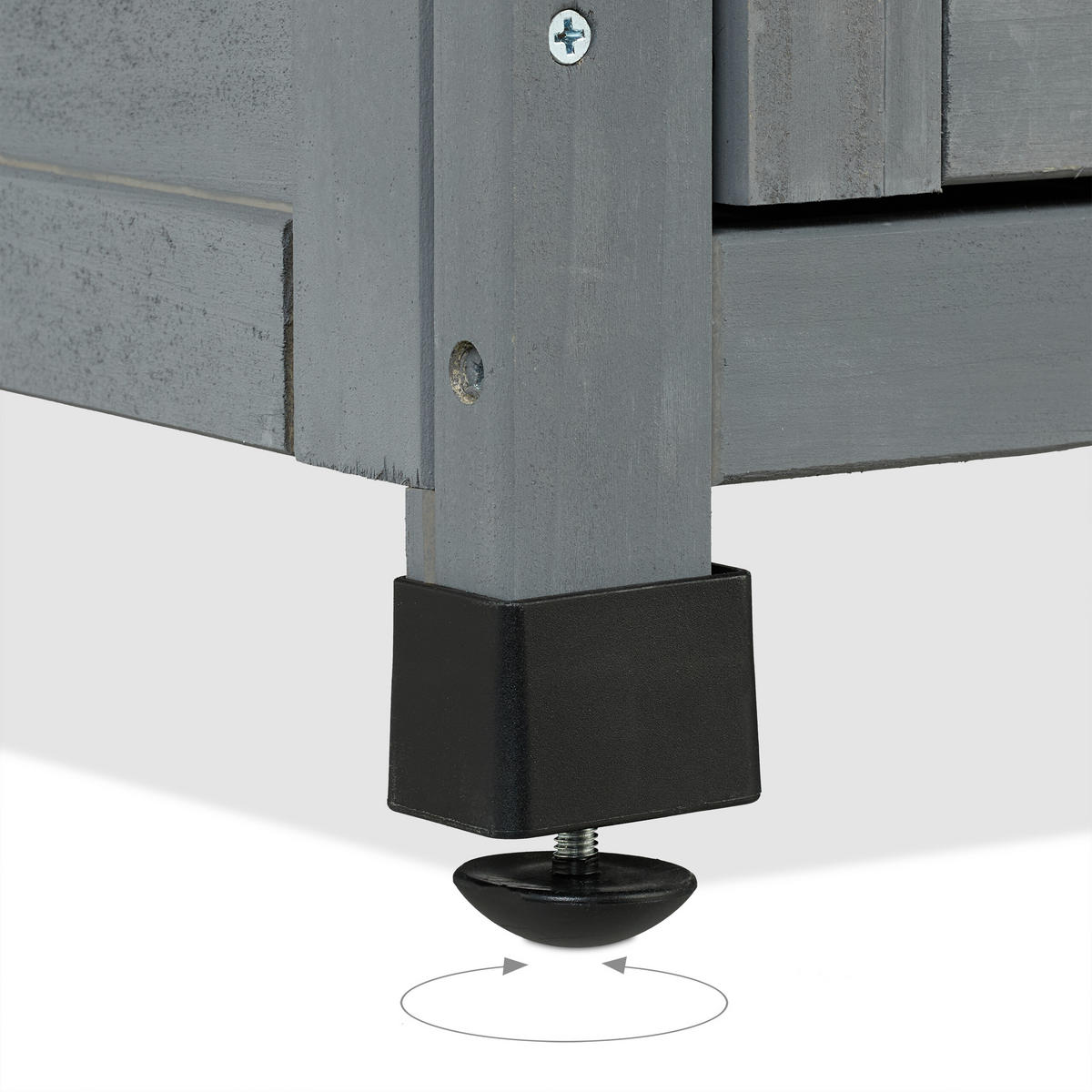 PFLANZTISCH - Grau, Holz/Metall (45/90/92cm) - Relaxdays