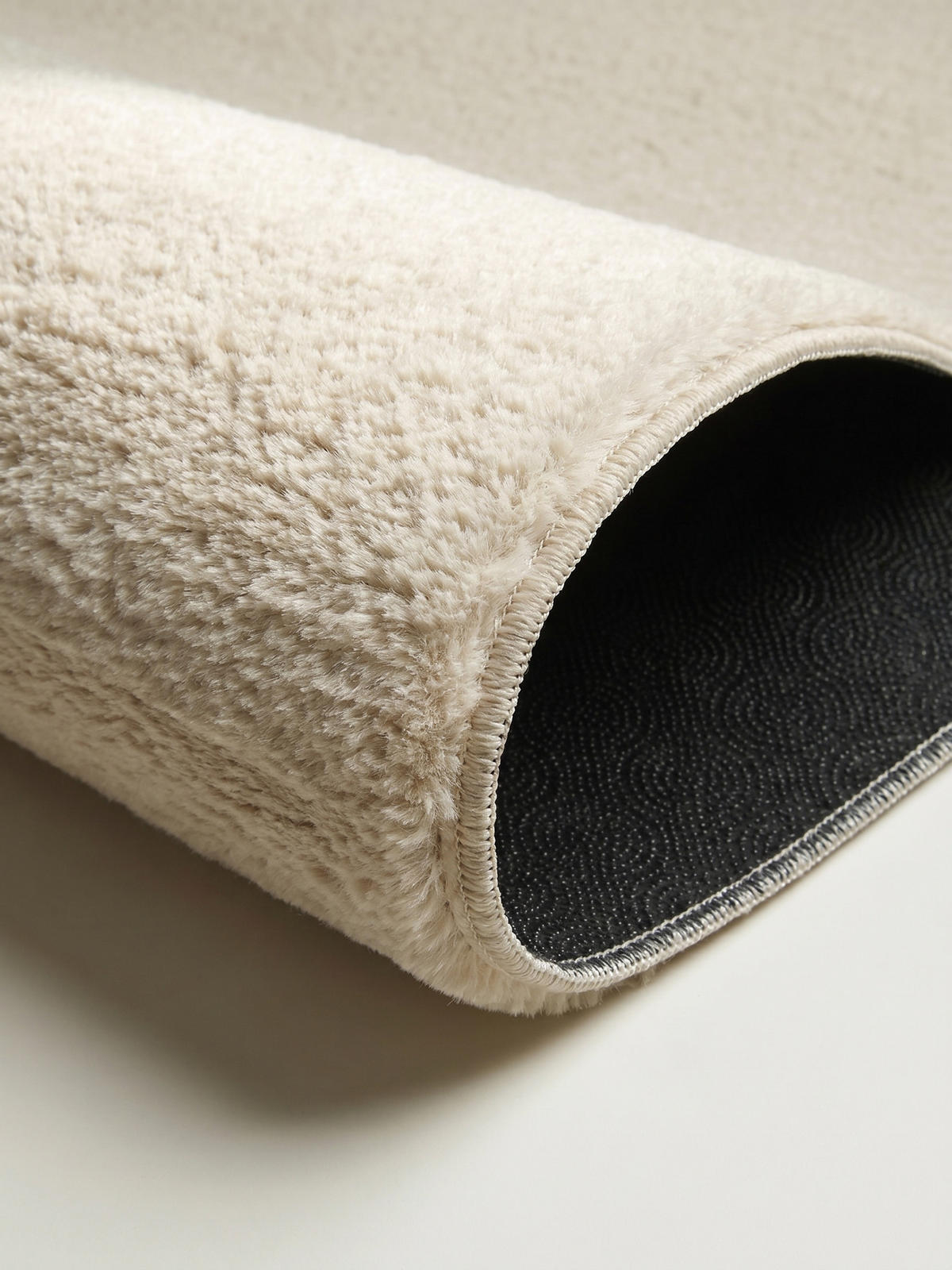 KURZFLORTEPPICH Antirutsch Uni RUTOR Polyester Beige 120 x 160 cm - Beige, Textil (120/160cm) - KADIMA DESIGN