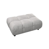 HOCKERBANK VIVIEN Silber Velvet - Silberfarben, Textil (108/41/73cm) - KAWOLA