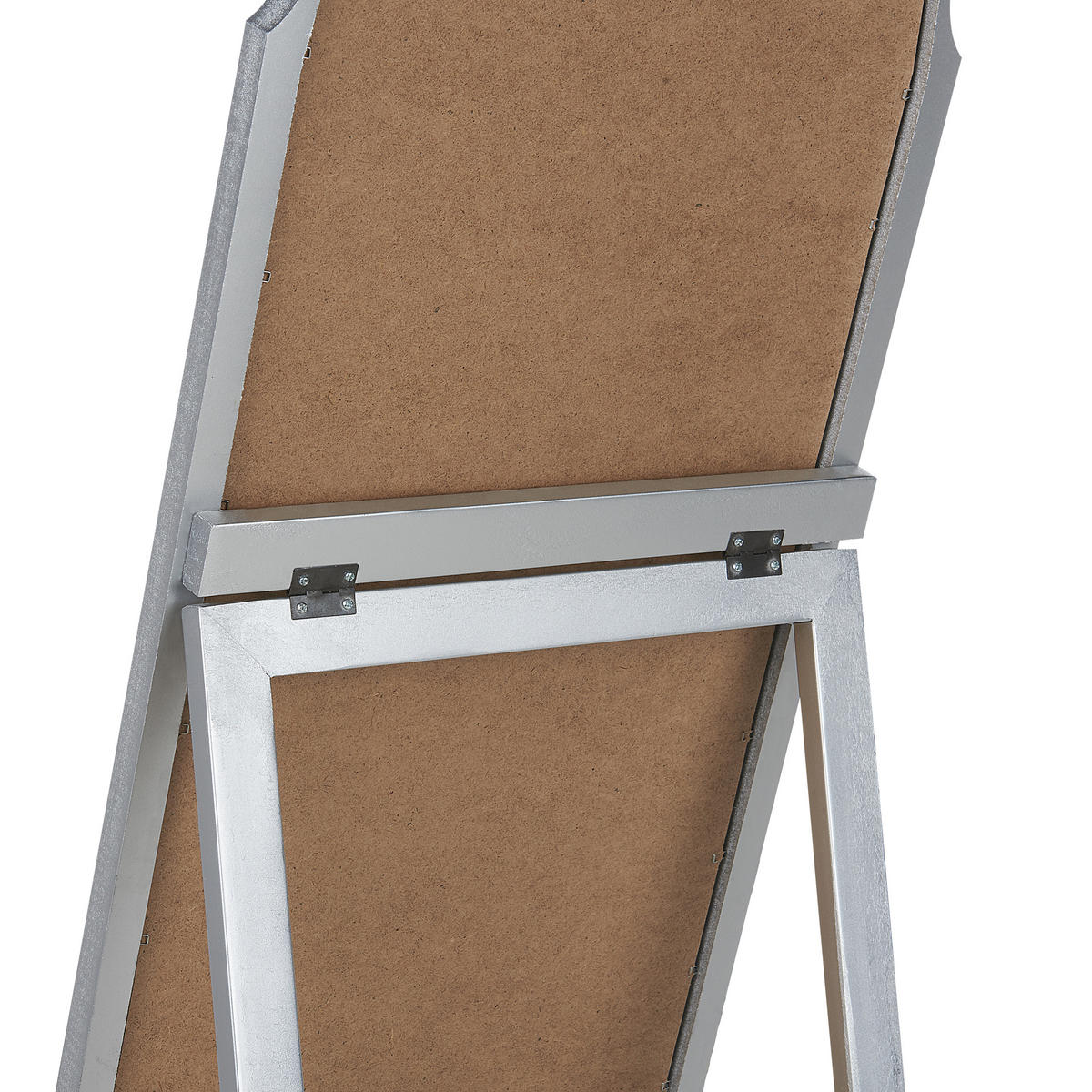 GOLVSPEGEL silver 40/150 cm Chatillon - Silverfärgad, Träbaserade material (40/150/60cm) - Beliani