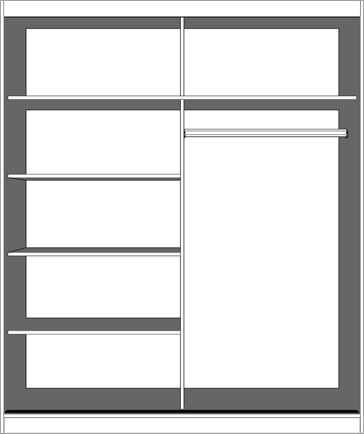 SCHWEBETÜRENSCHRANK MULTI 32 Sonoma Eiche/Kathult Weiß, ohne LED Beleuchtung 203 cm - Alufarben/Graphitfarben, Glas/Holzwerkstoff (183/218/61cm) - imoebel24