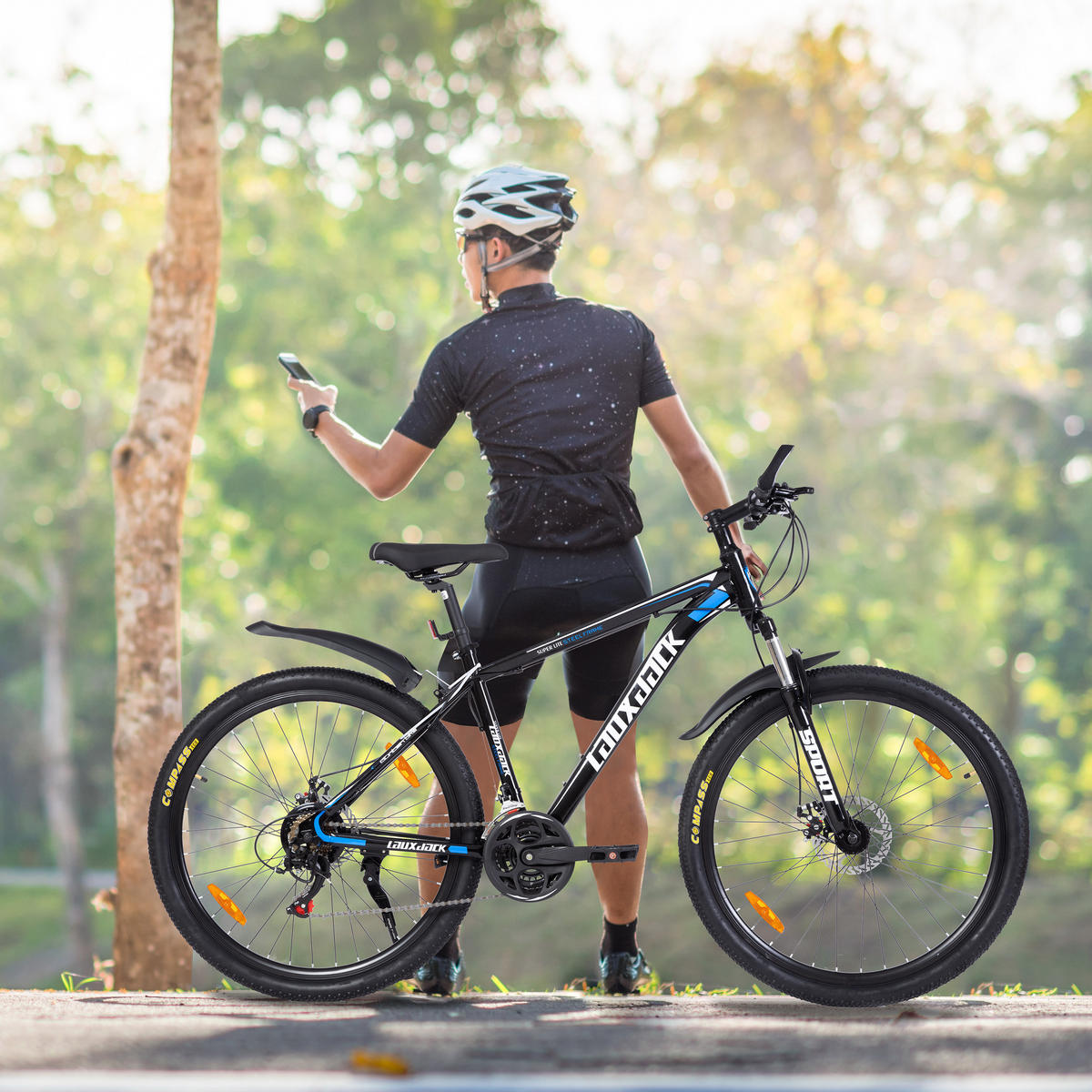 MOUNTAINBIKE 26 Zoll Blau – 21-Gang-Schaltung – Scheibenbremsen – Stahlrahmen - Blau, Metall (100cm) - Oxeza