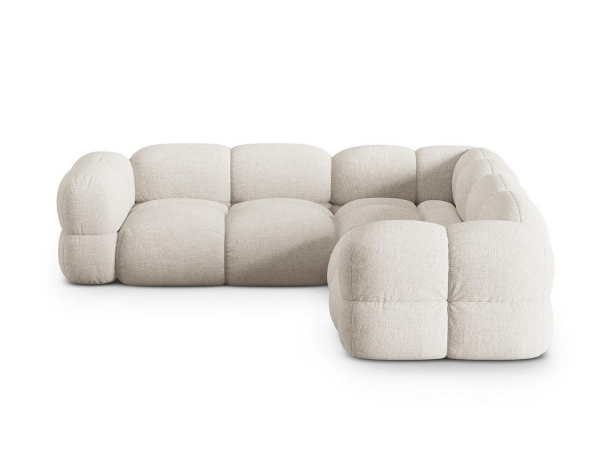 WENDBARES-ECKSOFA Loretto aus strukturiertem Stoff beige 4 Sitzplätze - Beige, Textil (250/250cm) - Cosmopolitan Design