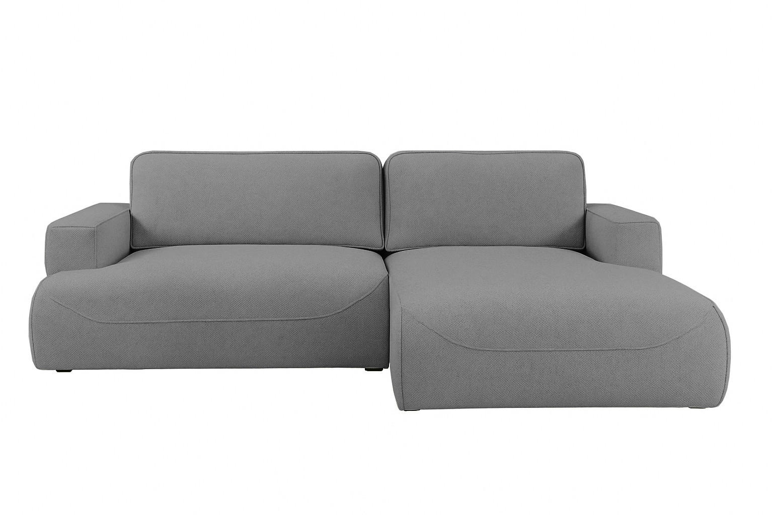 ECKSOFA LUNA mit Bettkasten und Schlaffunktion, Dunkelgrau - Dunkelgrau, Textil (271/195cm) - KS Home Concept