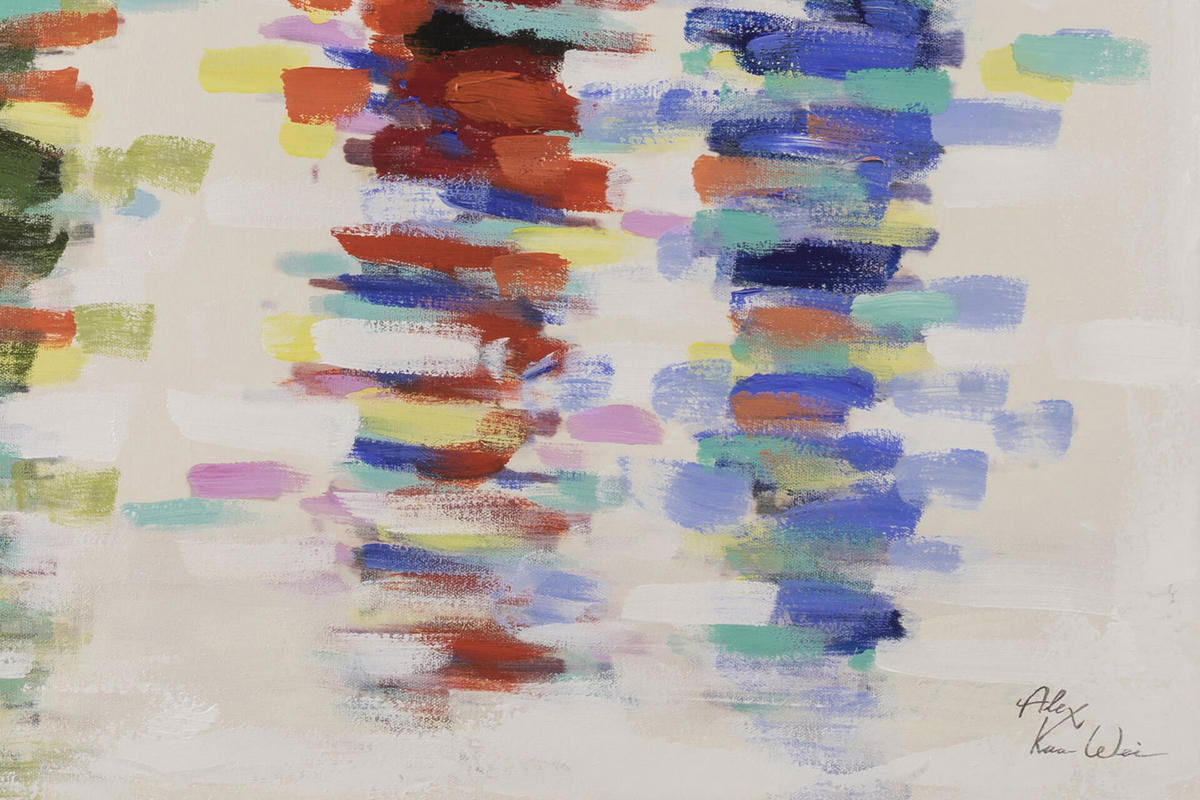 ACRYLBILD HANDGEMALT 60/60 cm - Beige, Holz/Textil (60/60cm) - KUNSTLOFT