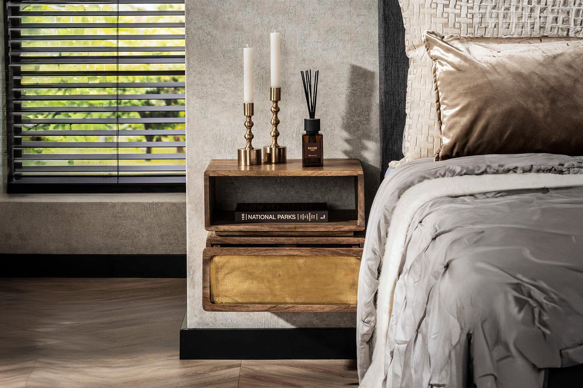 NACHTTISCH BRASY Holz Mango - Braun, Holz (40/33/30cm) - KAWOLA