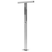 GARTENDUSCHE Silber Urzulai - Silberfarben, Metall (80/210/22cm) - Beliani