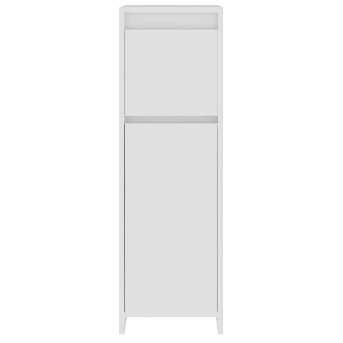 BADEZIMMERSCHRANK Weiss 30/30/95 Cm Holzwerkstoff - Weiß, Holzwerkstoff (30/95/30cm) - vidaXL