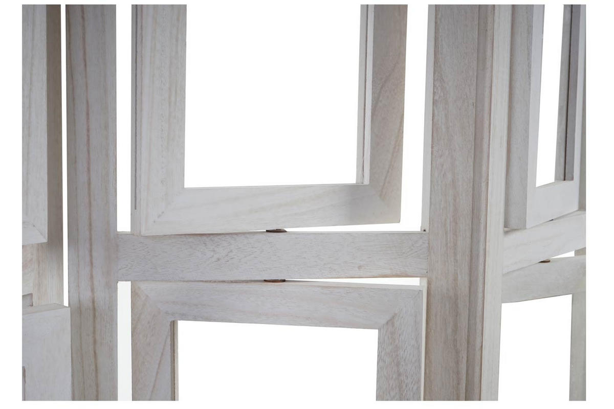 PARAVENT BILDGALERIE Weiß - Weiß, Holz (125/161/2cm) - MCW