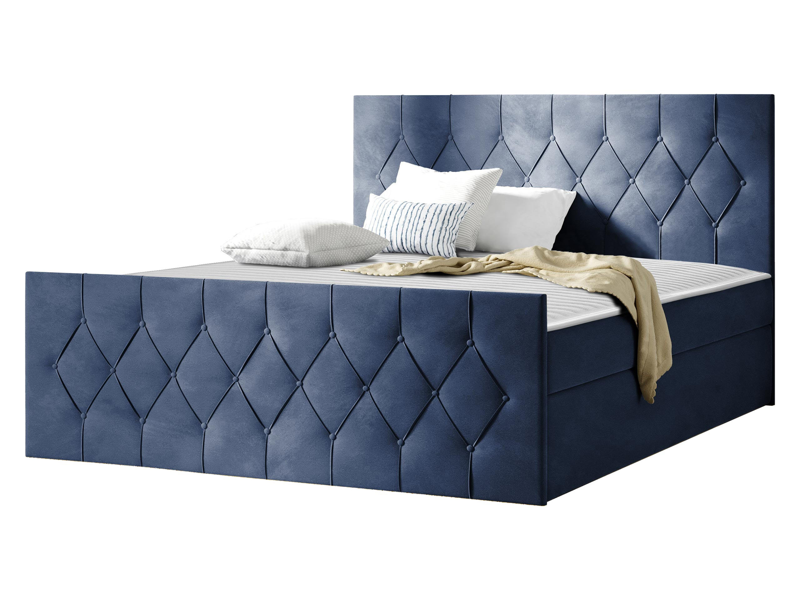 BOXBETT Sky Lux - H3 - Blau, Holz (140/200cm) - MIRJAN24