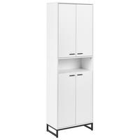 DULAP DE PANTOFI alb Matane - alb/negru, compozit lemnos (60/186/33cm) - Beliani