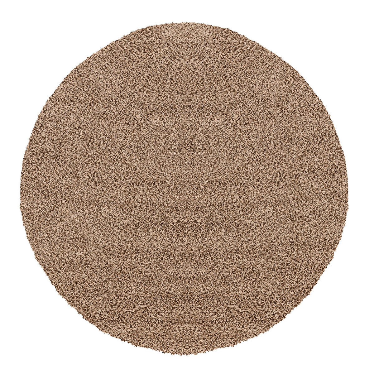 HOCHFLORTEPPICH Rund Ø 120 cm Beige - Beige, Naturmaterialien/Textil (120/120cm) - LIVABLISS