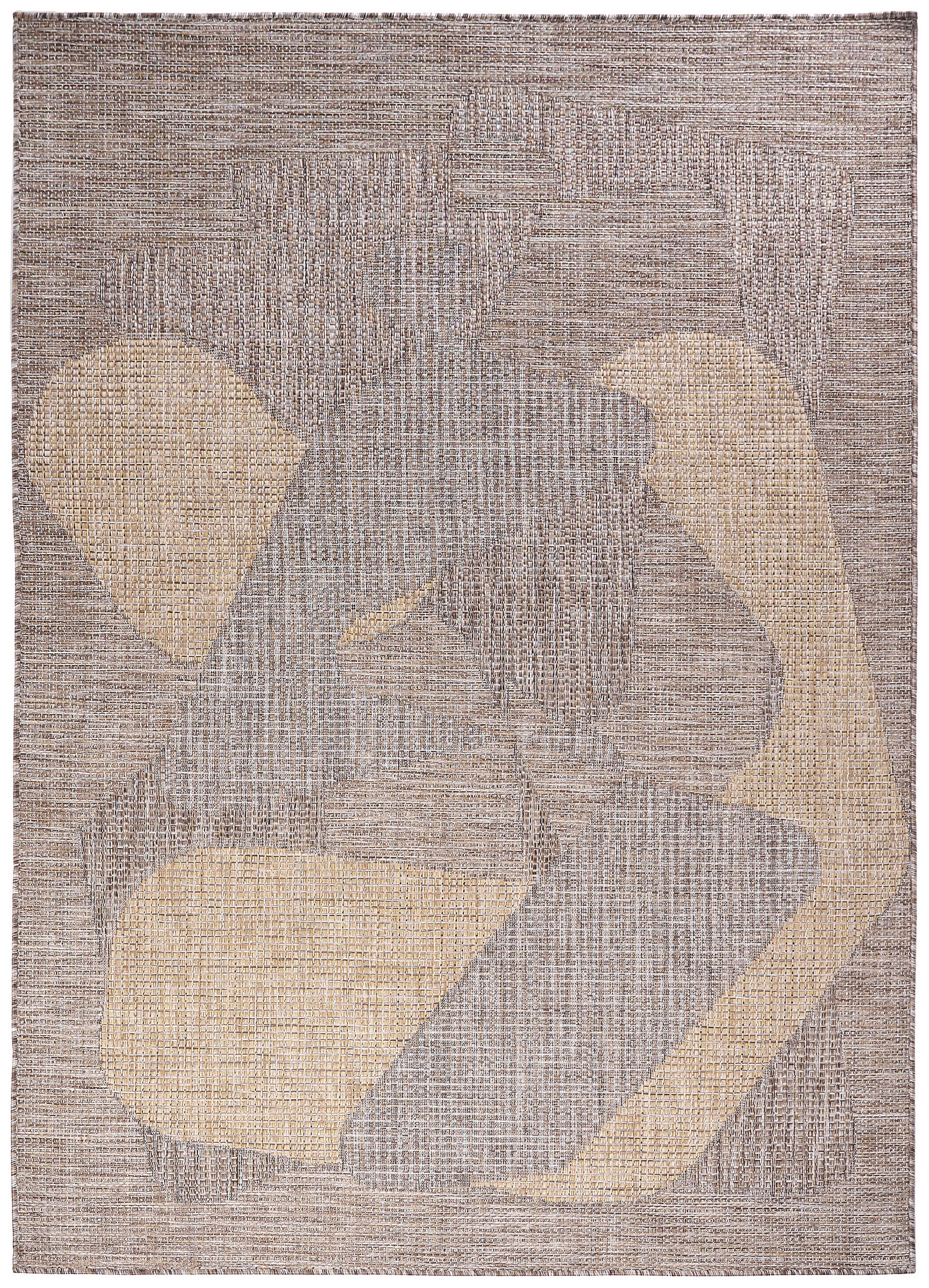 TAPISO YUCANA Braun Outdoor Teppich Flachgewebe 120/170 cm - Braun, Kunststoff (120/170cm) - Tapiso