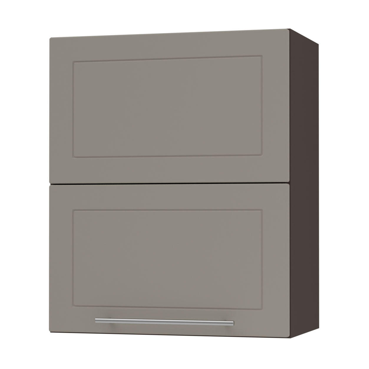 KÜCHENHÄNGESCHRANK Kvantum W8B/60 Beige Matt / Lava Matt 60 / 32,5 / 72cm - Dunkelgrau/Beige, Holz/Holzwerkstoff (60/72/32.5cm) - Feldmann-Wohnen