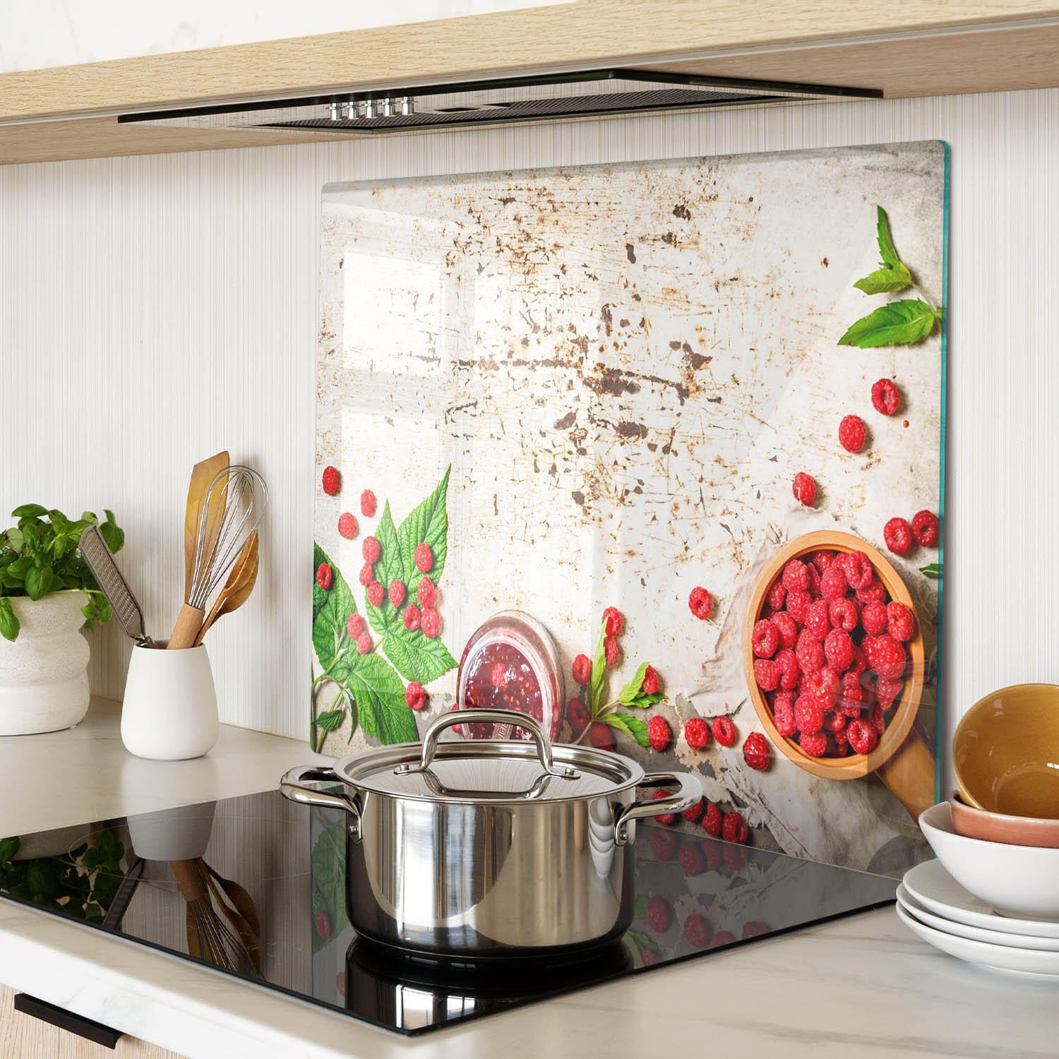 GLASPLATTE 60x52 cm Himbeermarmelade - Rot, Glas (60/0.4/52cm) - TULUP