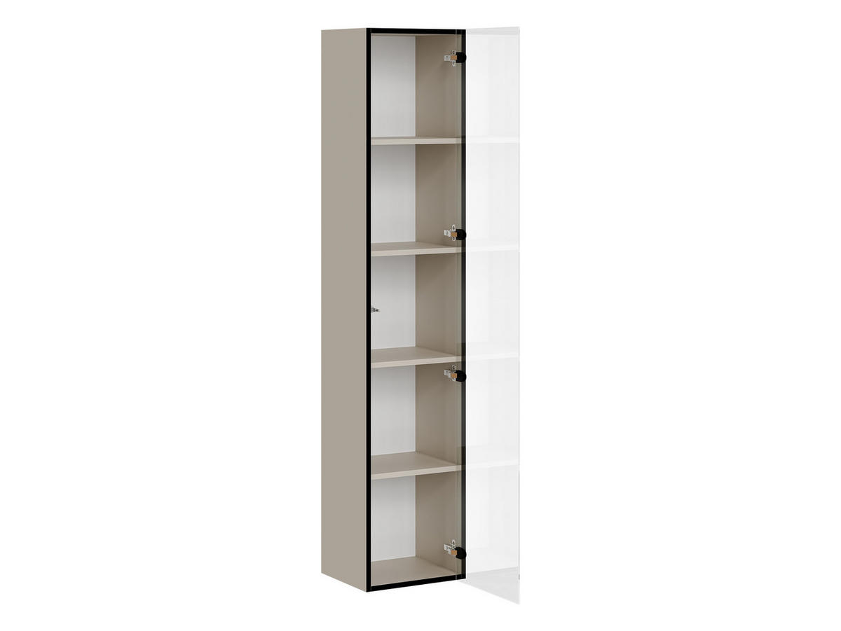 GLASVITRINE Govi - Nussbaumfarben, Holzwerkstoff (35/168/31cm) - MIRJAN24