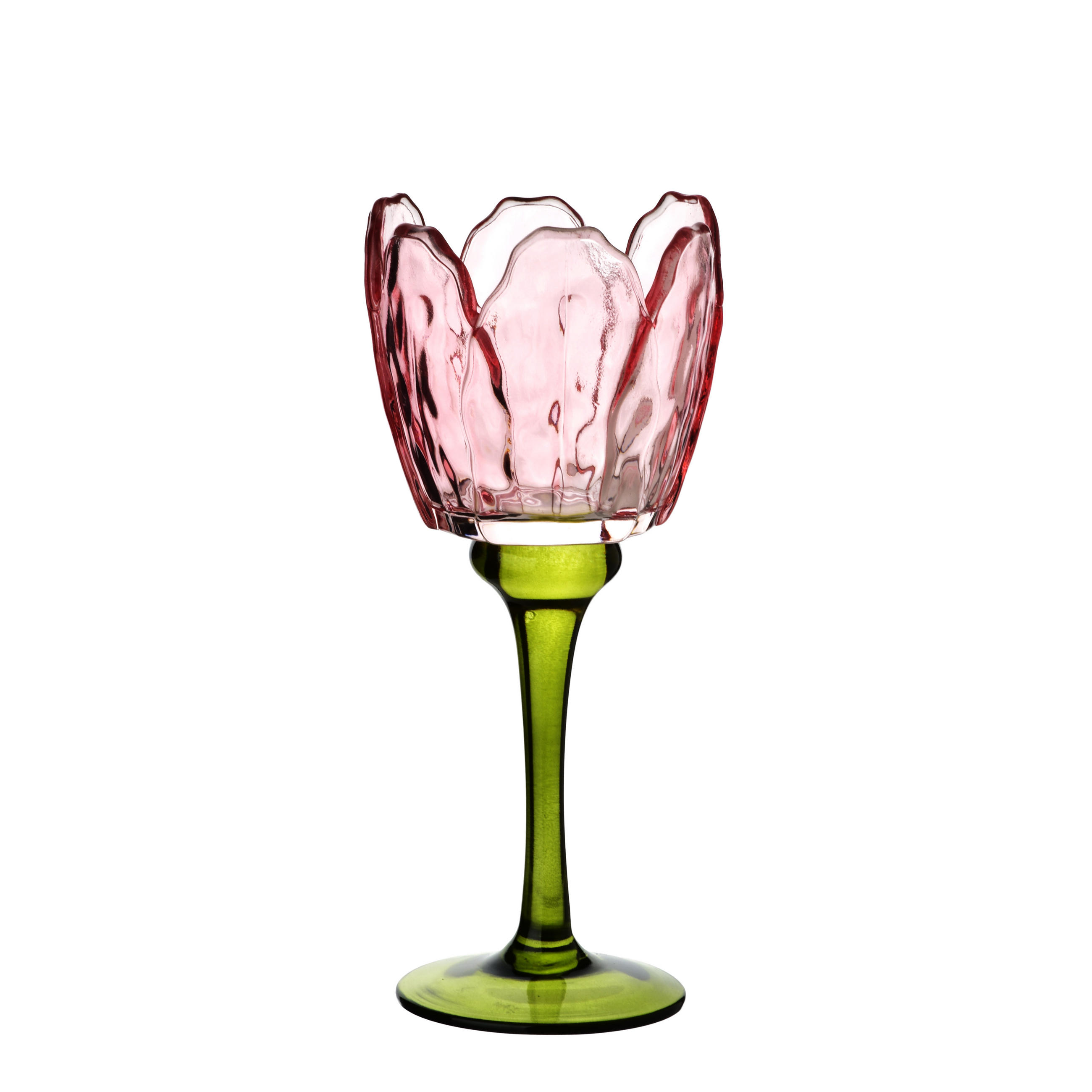 KERZENHALTER Julietta rosa 8.5/8.5/19.5 cm Glas - Rosa, Glas (8.5/19.5/8.5cm) - Mondex