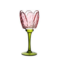 KERZENHALTER Julietta rosa 8.5/8.5/19.5 cm Glas - Rosa, Glas (8.5/19.5/8.5cm) - Mondex