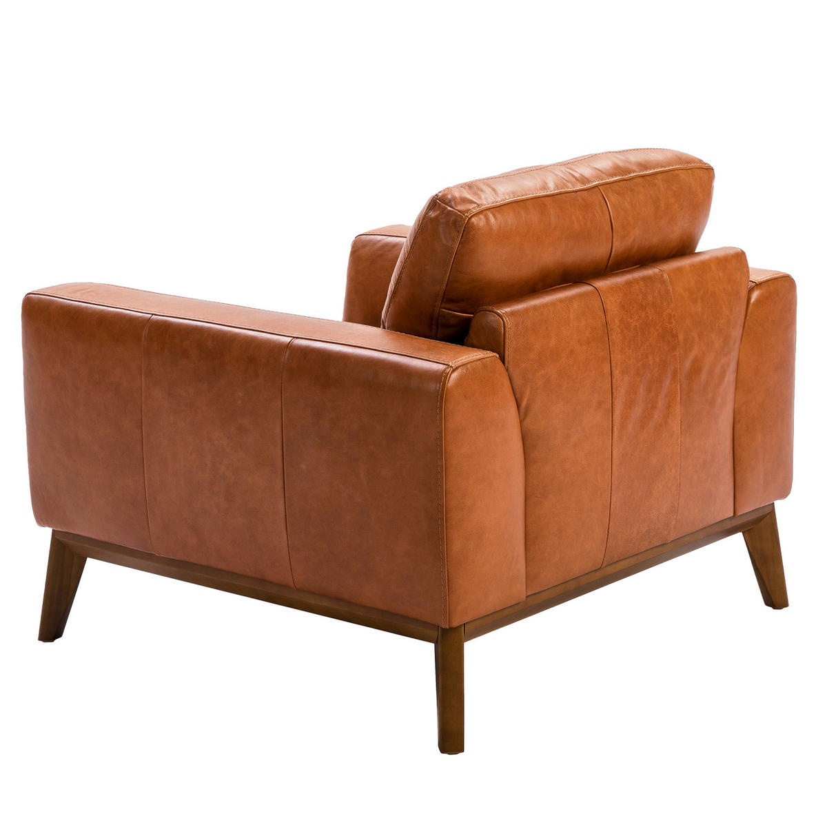 SESSEL Braun aus Leder 102/96/86 cm - Dunkelbraun/Nussbaumfarben, Leder/Holz (102/86/96cm) - ANGEL CERDA