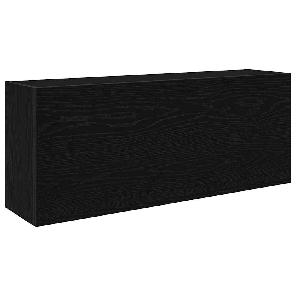 BAD-WANDSCHRANK Schwarz 100/25/40 Cm Holzwerkstoff - Schwarz, Holzwerkstoff (25/40/100cm) - vidaXL