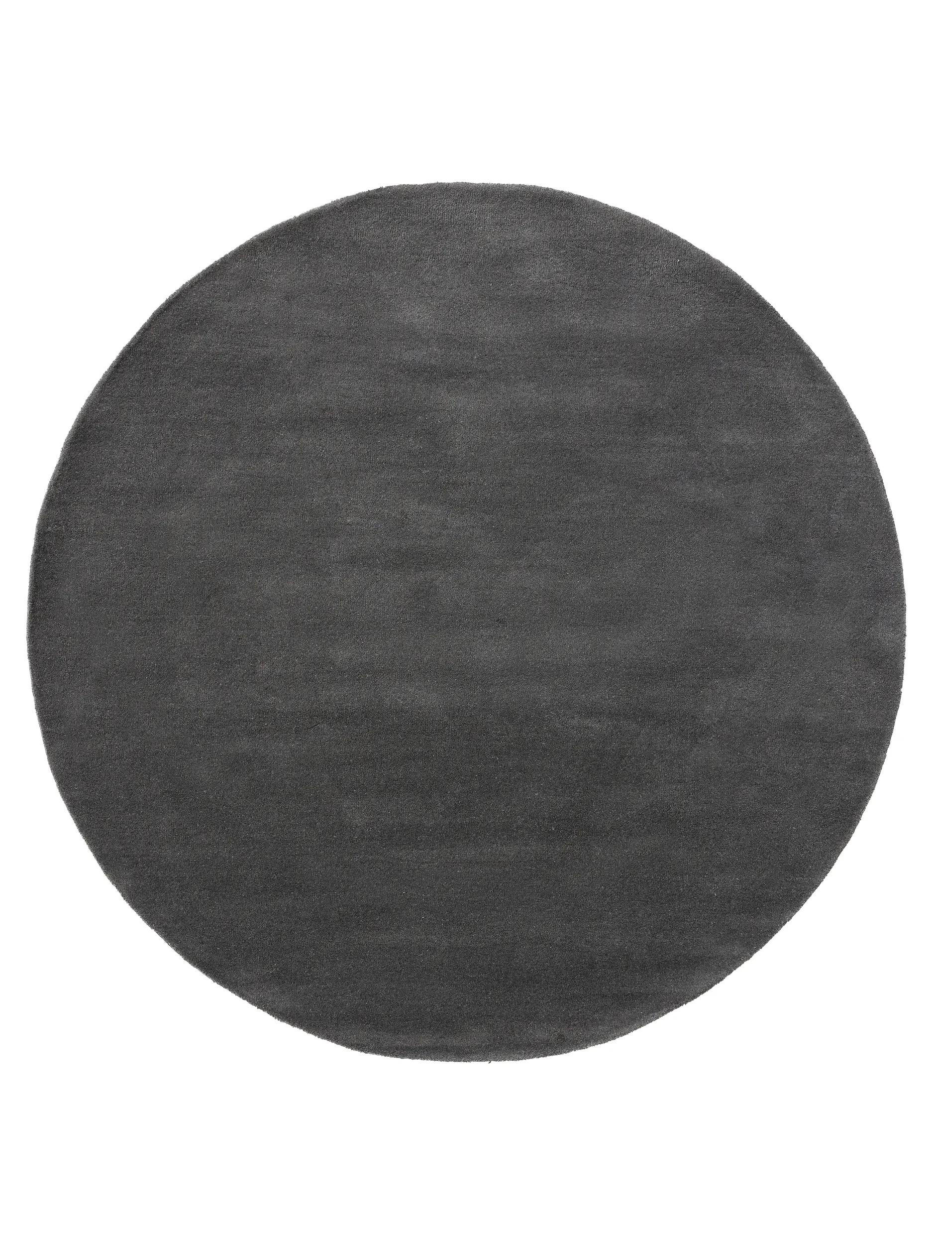 VOLNENA preproga Bent Antracit ø 200 cm okrogla - antracit, tekstil/naravni materiali (200/200cm) - benuta Nest