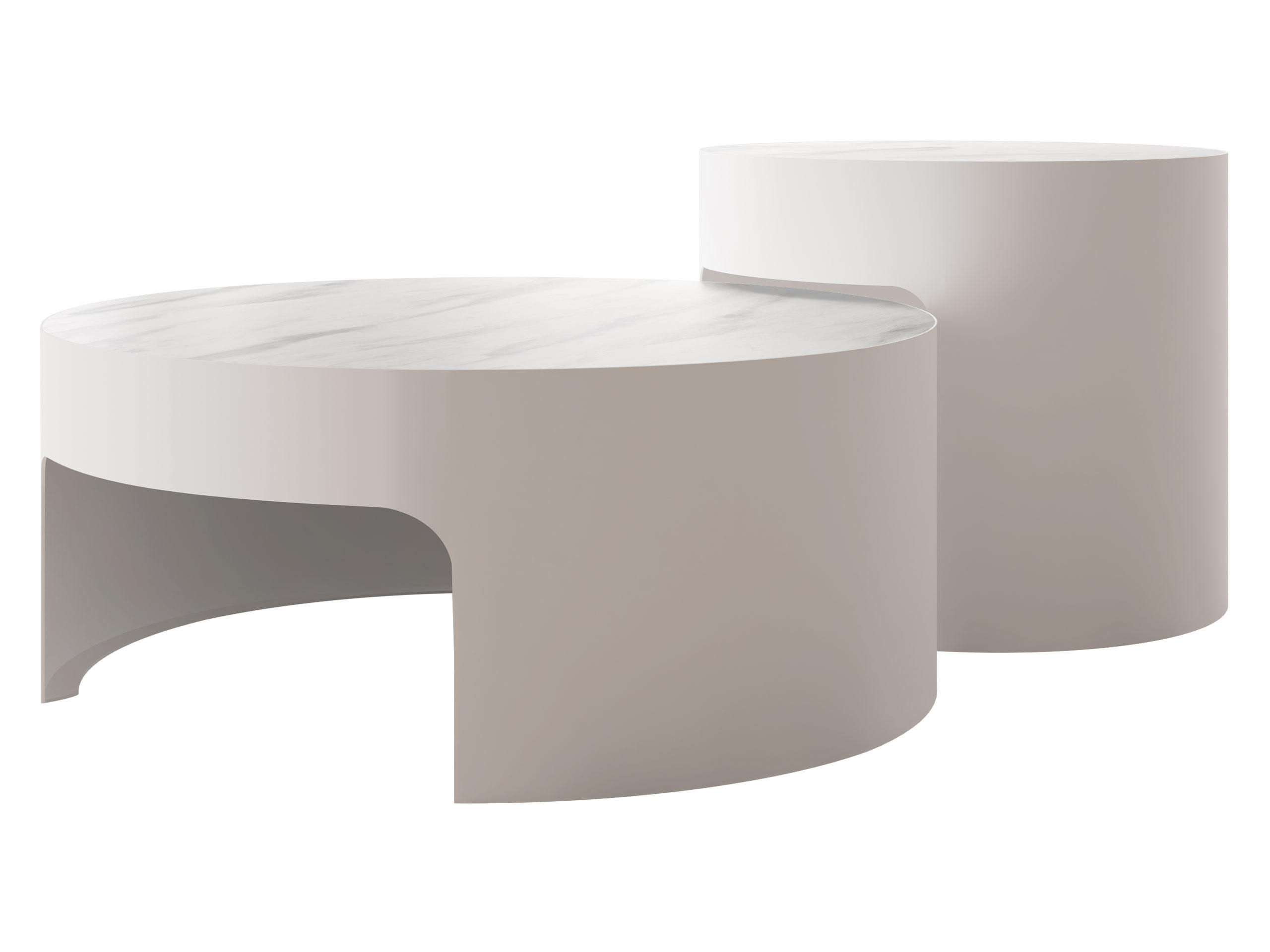 COUCHTISCH-SET Vellaro - Weiß, Holzwerkstoff/Metall (76/76/32cm) - MIRJAN24