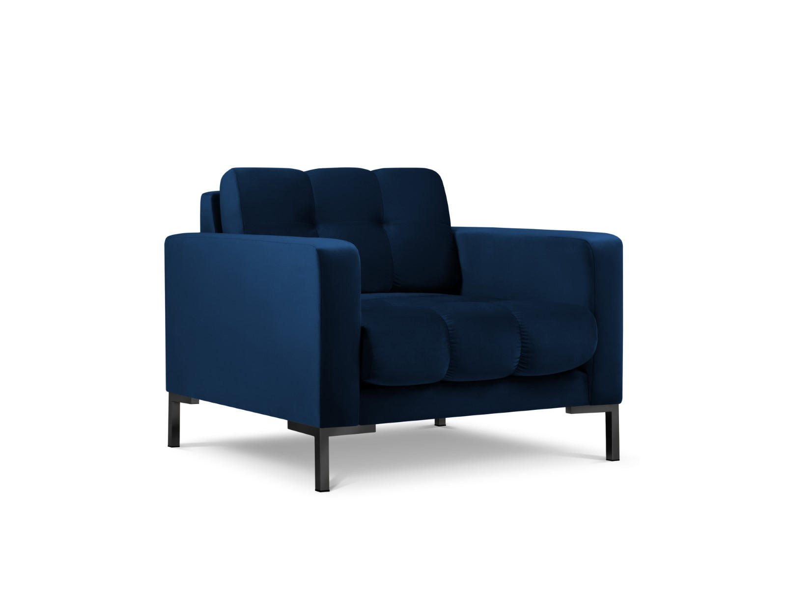 SESSEL Mamaia aus Samt königsblau - Blau, Textil (92/75/87cm) - Micadoni